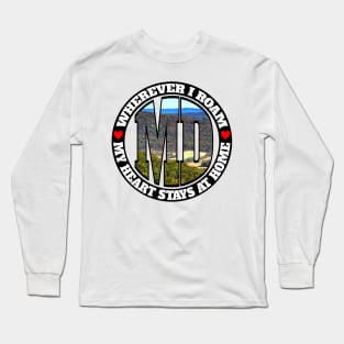 Heart Stays Home - Maryland Long Sleeve T-Shirt